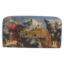 LOUIS VUITTON Rubens Tiger Hunting Zippy Wallet Light Blue M64603 Auth 200400M-13