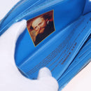 LOUIS VUITTON Rubens Tiger Hunting Zippy Wallet Light Blue M64603 Auth 200400M-23