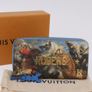 LOUIS VUITTON Rubens Tiger Hunting Zippy Wallet Light Blue M64603 Auth 200400M-12