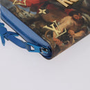 LOUIS VUITTON Rubens Tiger Hunting Zippy Wallet Light Blue M64603 Auth 200400M-14