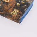 LOUIS VUITTON Rubens Tiger Hunting Zippy Wallet Light Blue M64603 Auth 200400M-15