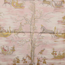 HERMES Carre 90 Scarf Silk ""Traineaux et Glissades"" Pink White Auth 200402M-18