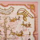 HERMES Carre 90 Scarf Silk ""Traineaux et Glissades"" Pink White Auth 200402M-4
