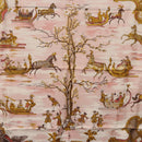 HERMES Carre 90 Scarf Silk ""Traineaux et Glissades"" Pink White Auth 200402M-6