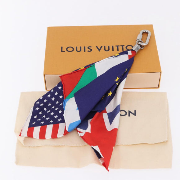 LOUIS VUITTON Bijoux Sac Flags Charm Silk Multicolor MP2485 LV Auth 200403M
