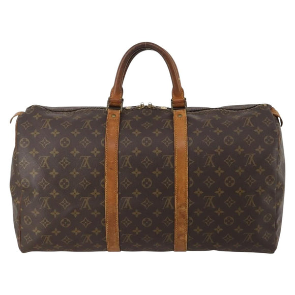 LOUIS VUITTON Monogram Keepall 50 Boston Bag M41426 LV Auth 200408