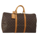 LOUIS VUITTON Monogram Keepall 50 Boston Bag M41426 LV Auth 200409V-1