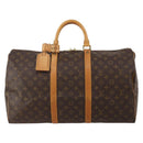 LOUIS VUITTON Monogram Keepall 50 Boston Bag M41426 LV Auth 200409V-13