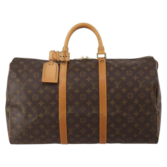 LOUIS VUITTON Monogram Keepall 50 Boston Bag M41426 LV Auth 200409V