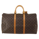 LOUIS VUITTON Monogram Keepall 50 Boston Bag M41426 LV Auth 200409V-2