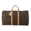 LOUIS VUITTON Monogram Keepall 55 Boston Bag M41424 LV Auth 200410SAV-13