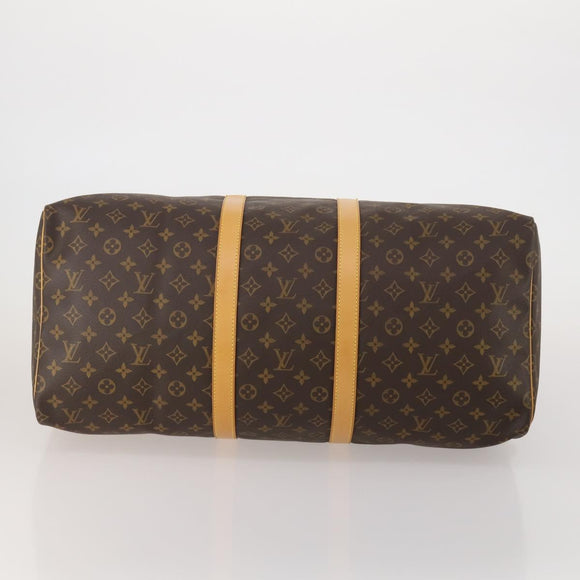 LOUIS VUITTON Monogram Keepall 55 Boston Bag M41424 LV Auth 200410SAV