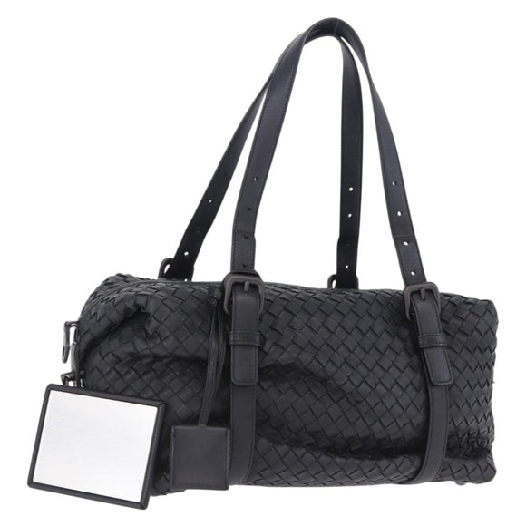BOTTEGA VENETA INTRECCIATO Hand Bag Leather Black Auth 200420SAM