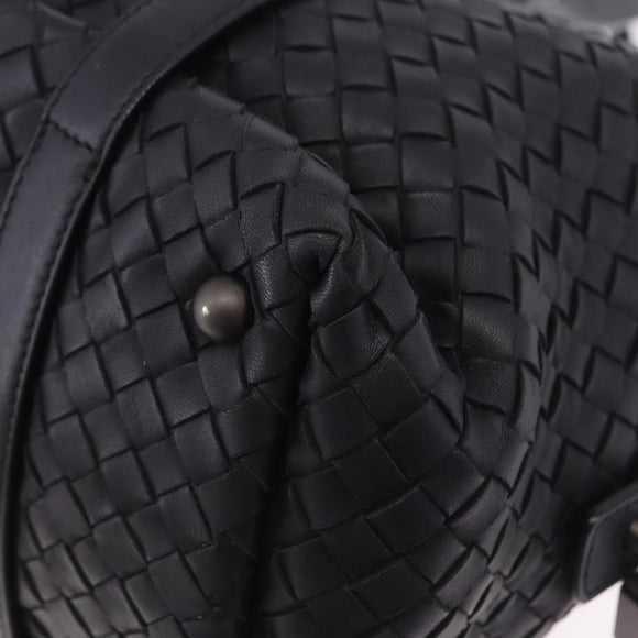 BOTTEGA VENETA INTRECCIATO Hand Bag Leather Black Auth 200420SAM