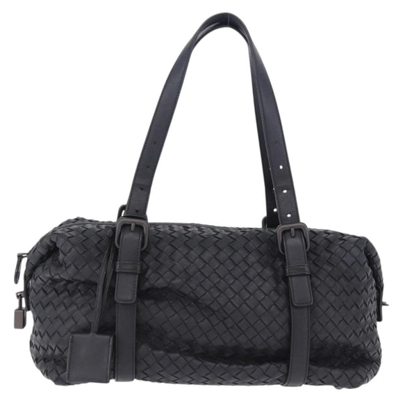 BOTTEGA VENETA INTRECCIATO Hand Bag Leather Black Auth 200420SAM