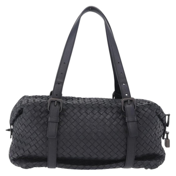 BOTTEGA VENETA INTRECCIATO Hand Bag Leather Black Auth 200420SAM