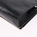 LOUIS VUITTON Electric epi Pochette Sevigne Bag Black M4055N LV Auth 200421V-18