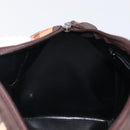 Burberrys Nova Check Boston Bag Canvas Beige Gold Auth 200426V-18