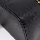 CHANEL COCO Mark Vanity Hand Bag Caviar Skin Black Gold CC Auth 200427-15