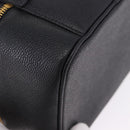 CHANEL COCO Mark Vanity Hand Bag Caviar Skin Black Gold CC Auth 200427-16