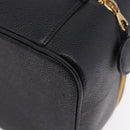 CHANEL COCO Mark Vanity Hand Bag Caviar Skin Black Gold CC Auth 200427-17