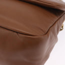 SAINT LAURENT Jamie Shoulder Bag Leather Brown Gold Auth 200430M-11