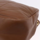 SAINT LAURENT Jamie Shoulder Bag Leather Brown Gold Auth 200430M-13