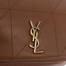 SAINT LAURENT Jamie Shoulder Bag Leather Brown Gold Auth 200430M-14