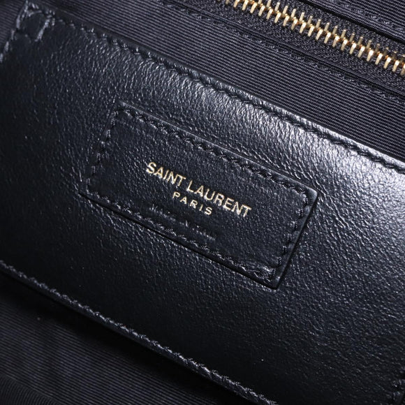 SAINT LAURENT Jamie Shoulder Bag Leather Brown Gold Auth 200430M