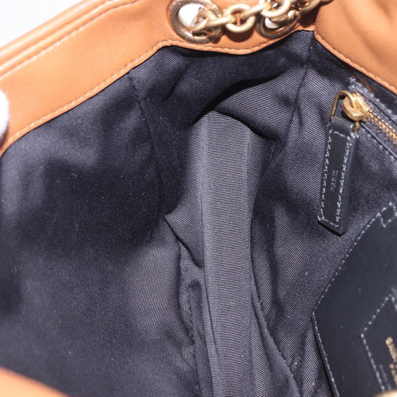SAINT LAURENT Jamie Shoulder Bag Leather Brown Gold Auth 200430M