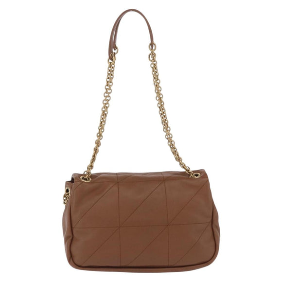 SAINT LAURENT Jamie Shoulder Bag Leather Brown Gold Auth 200430M