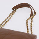 SAINT LAURENT Jamie Shoulder Bag Leather Brown Gold Auth 200430M-8