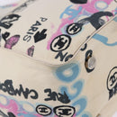 CHANEL New Travel Line Tote Bag Canvas Hawaii Limited White Silver Auth 200431A-13
