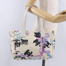CHANEL New Travel Line Tote Bag Canvas Hawaii Limited White Silver Auth 200431A-24