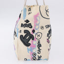 CHANEL New Travel Line Tote Bag Canvas Hawaii Limited White Silver Auth 200431A-6
