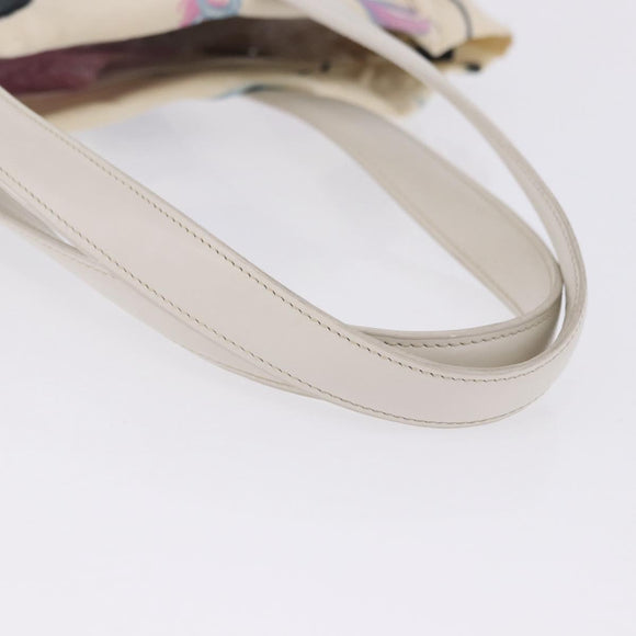 CHANEL New Travel Line Tote Bag Canvas Hawaii Limited White Silver Auth 200431A