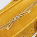 LOEWE Amazona 28 Hand Bag Suede Yellow Gold Auth 200433V-19