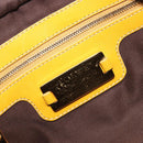 LOEWE Amazona 28 Hand Bag Suede Yellow Gold Auth 200433V-20