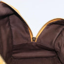 LOEWE Amazona 28 Hand Bag Suede Yellow Gold Auth 200433V-22