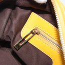 LOEWE Amazona 28 Hand Bag Suede Yellow Gold Auth 200433V-23