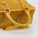 LOEWE Amazona 28 Hand Bag Suede Yellow Gold Auth 200433V-7