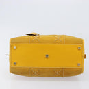 LOEWE Amazona 28 Hand Bag Suede Yellow Gold Auth 200433V-5