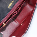 CHANEL Chain Matelasse Shoulder Bag Lamb Skin Black Gold CC Auth 200435V-10