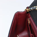 CHANEL Chain Matelasse Shoulder Bag Lamb Skin Black Gold CC Auth 200435V-23