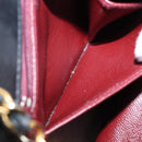 CHANEL Chain Matelasse Shoulder Bag Lamb Skin Black Gold CC Auth 200435V-26