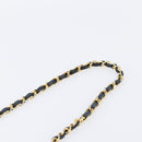 CHANEL Chain Matelasse Shoulder Bag Lamb Skin Black Gold CC Auth 200435V-8