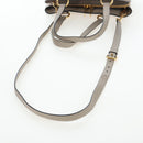 Miu Miu Tote Bag Leather 2way Beige Gold Auth 200436M-9