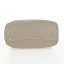 Miu Miu Tote Bag Leather 2way Beige Gold Auth 200436M-5
