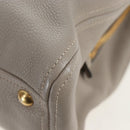Miu Miu Tote Bag Leather 2way Beige Gold Auth 200436M-18