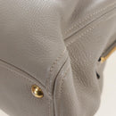 Miu Miu Tote Bag Leather 2way Beige Gold Auth 200436M-20